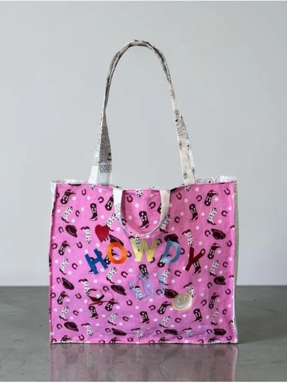 Handmade Western Bandana Tote Bag – One of a Kind!